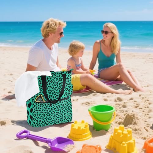 Bolsa de mano resistente de leopardo con cremallera para proteger tus libros diarios 7