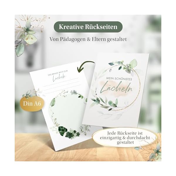 EULENTALER® 48 Meilensteinkarten Baby I Boho Stil I Von Pädagogen & Eltern gestaltet I Meilenstein Karten als Geschenk zur Geburt & Babyparty für Jungen & Mädchen – Bild 4