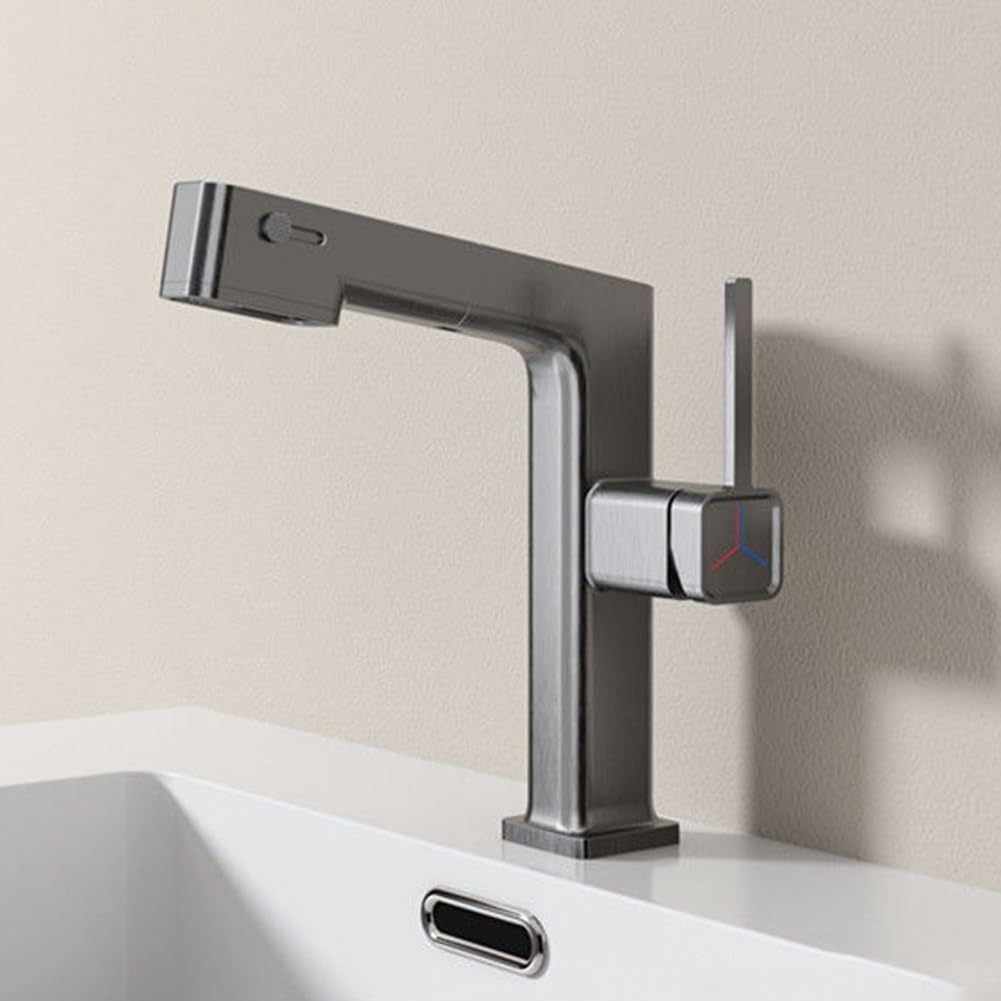Grifo extractor para cuenca que soluciona la falta de espacio en el lavabo 8