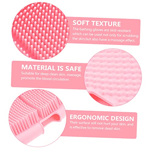 DRESSOOS Luvas De Escova De Banho De Silicone Para Esfoliante Corporal De Silicone Luvas Masculinas