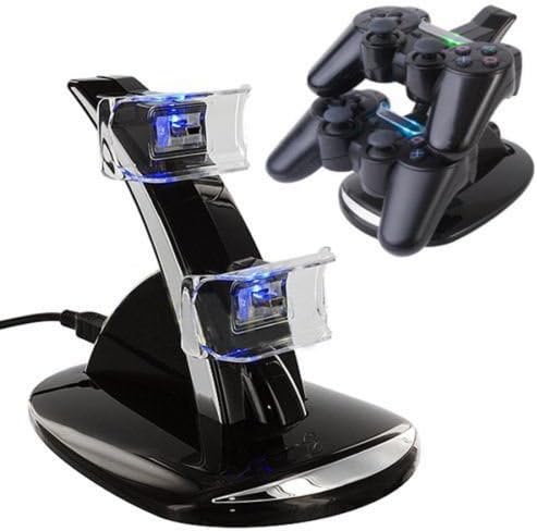 Miboo - PS4 Charging Station, Dual USB Charger Dock Fast Charging Stand for PlayStation 4 PS4 DUAL SHOCK Controller