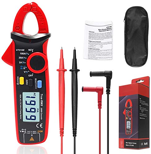 UT210E Pinza Amperimétrica Mini Digital RMS AC/DC Tester de Resistencia y Capacitancia portátil miniatura 8