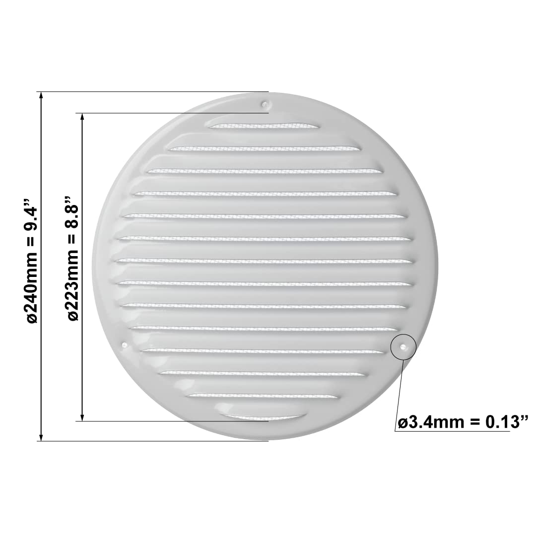 Vent Systems 300 X 200 Mm - Confezione Da 2 Coperture Per Prese D'aria - Nero - Griglia - Foto 9