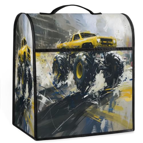 Coffee Maker Cover Watercolor Car Kitchen Appliance Covers Small Appliance Covers Blender Cover Juicer Cover Dust Covers for Kitchen Appliances with Top Handle and Pockets,Washable,C326