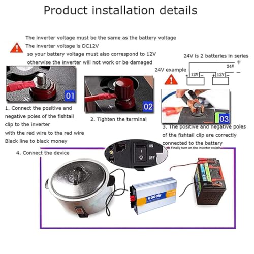 Onduleur de voiture 6000W idéal pour le camping sauvage