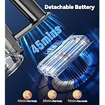 NADALY Cordless Vacuum Cleaner, Stick Vacuum with 3 Powerful Suction Modes, Max 45 Mins Runtime, Anti-Tangle Vacuum Cleaner for Home, 8-in-1 Rechargeable Vacuum for Carpet, Pet Hair, Hard Floors - Image 3