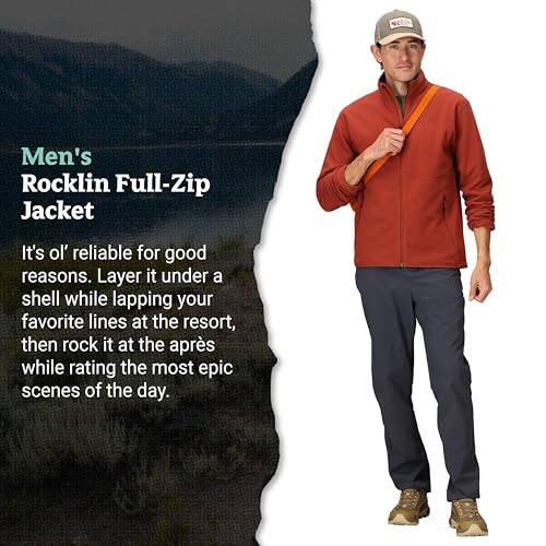 Image of MARMOT Men's Rocklin Full-Zip Jacket - Classic, Warm, Lightweight 100-Weight Fleece Layer