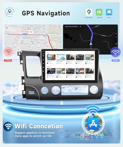 Image of [8 CORE 4G+64G] Android 15 Car Radio Stereo for Honda Civic 2006-2011