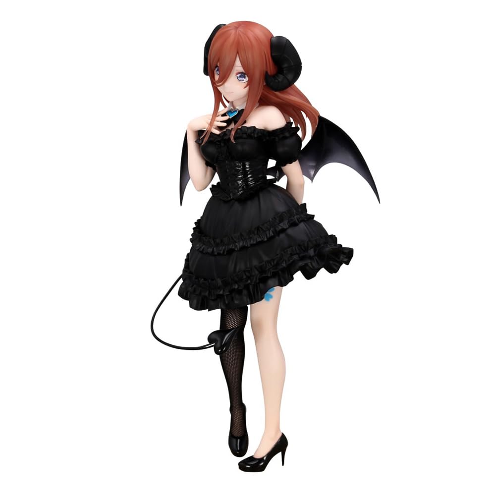 Figura de personaje de Nakano Miku de anime Nakano Miku, vestido negro, postura de pie, modelo de PVC, 25 cm, figura de acción de Nakano Miku, decoración de escritorio