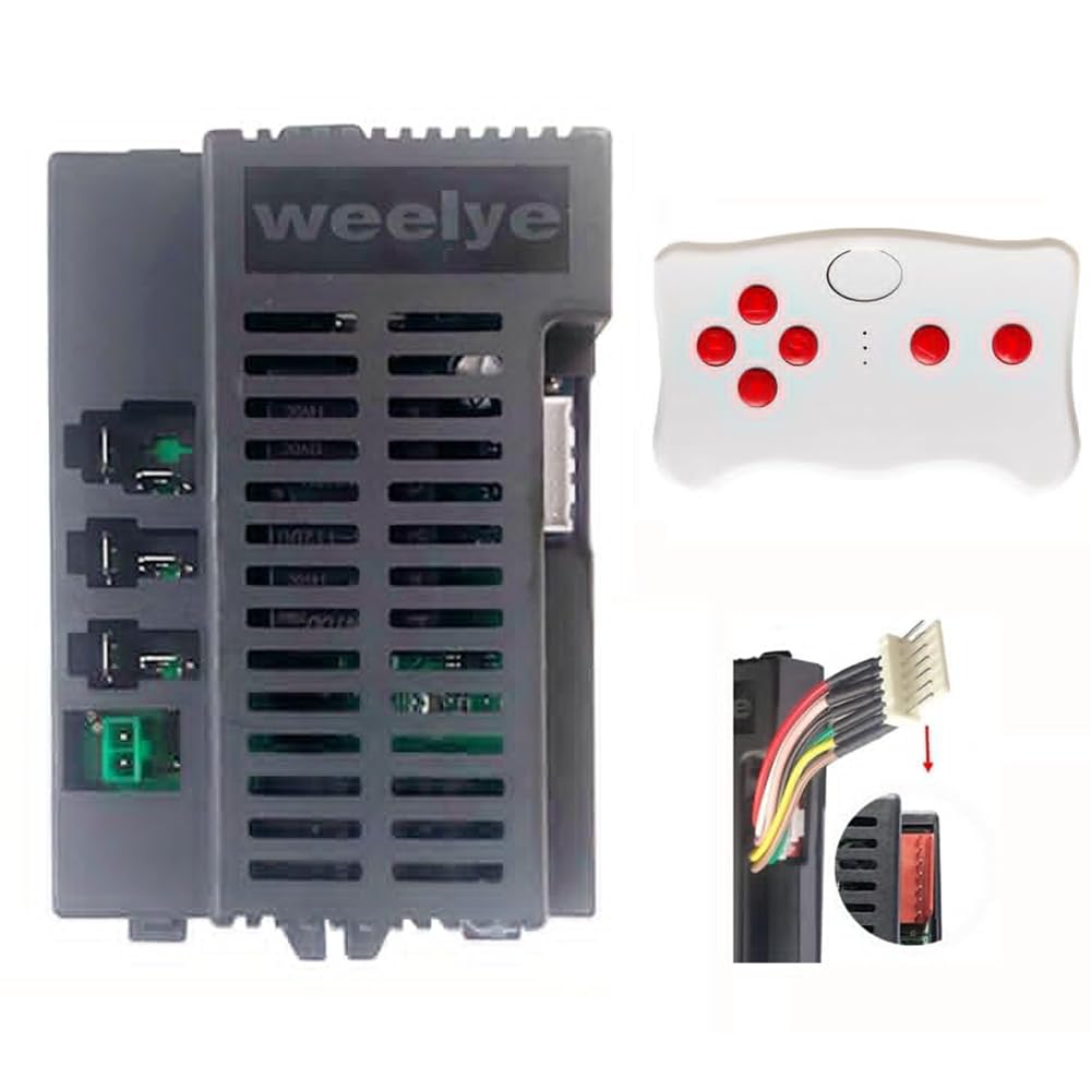 Weelye RX71-1 (RX37) - Caja de control de ruedas eléctricas de 12 V, 200 W de alta potencia, kit de conversión de actualización de ruedas eléctricas de 12 voltios con control remoto