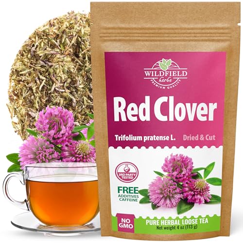 Image of 4 oz. Red Clover Tea Red Clover Herb Dried Blossom Flower Petals (Trifolium Pratense) - 113g Dried Cut Herb Bulk Herbal Tea Trebol Rojo