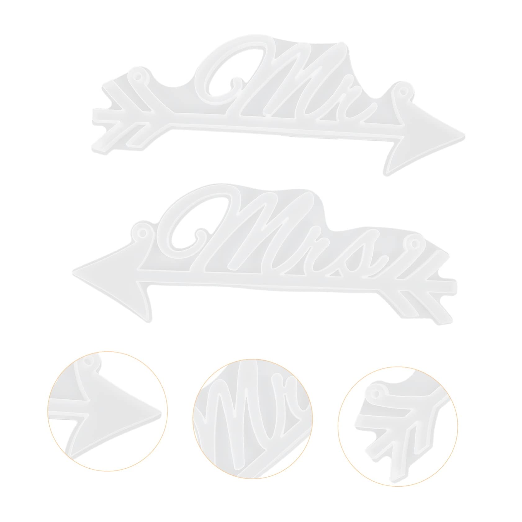 DOITOOL 2 Series Moldes De Silicona Para Letras Diy Epoxy Mold Para Pendientes Y Decoraciones De Puertas Material Seguro Y Reutilizable Para Manualidades 2 Piezas*2