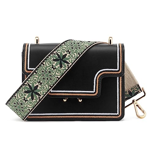 Image of Wide Shoulder Strap Adjustable Replacement Belt Guitar Style Crossbody Bag Handbag Strap Multicolor Canvas Straps(Wide:2in)(Color83)