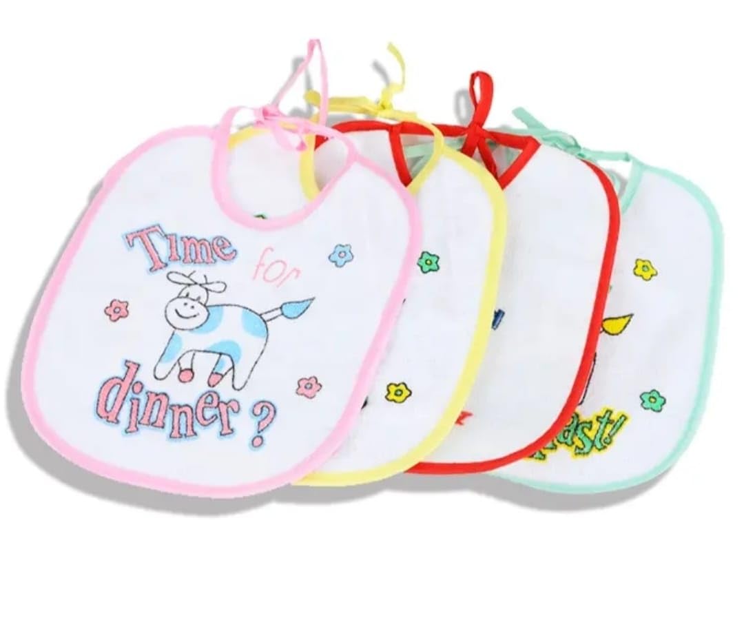 Ally Vinny Cotton Baby Bibs with Cloth String Tie | Soft Cotton Washable for Babies Feeding Infants and Toddlers| 0-18 Months | Waterproof, Spill Resistant Bibs | Useful Baby Shower Gift (Pack of 3)-image-33