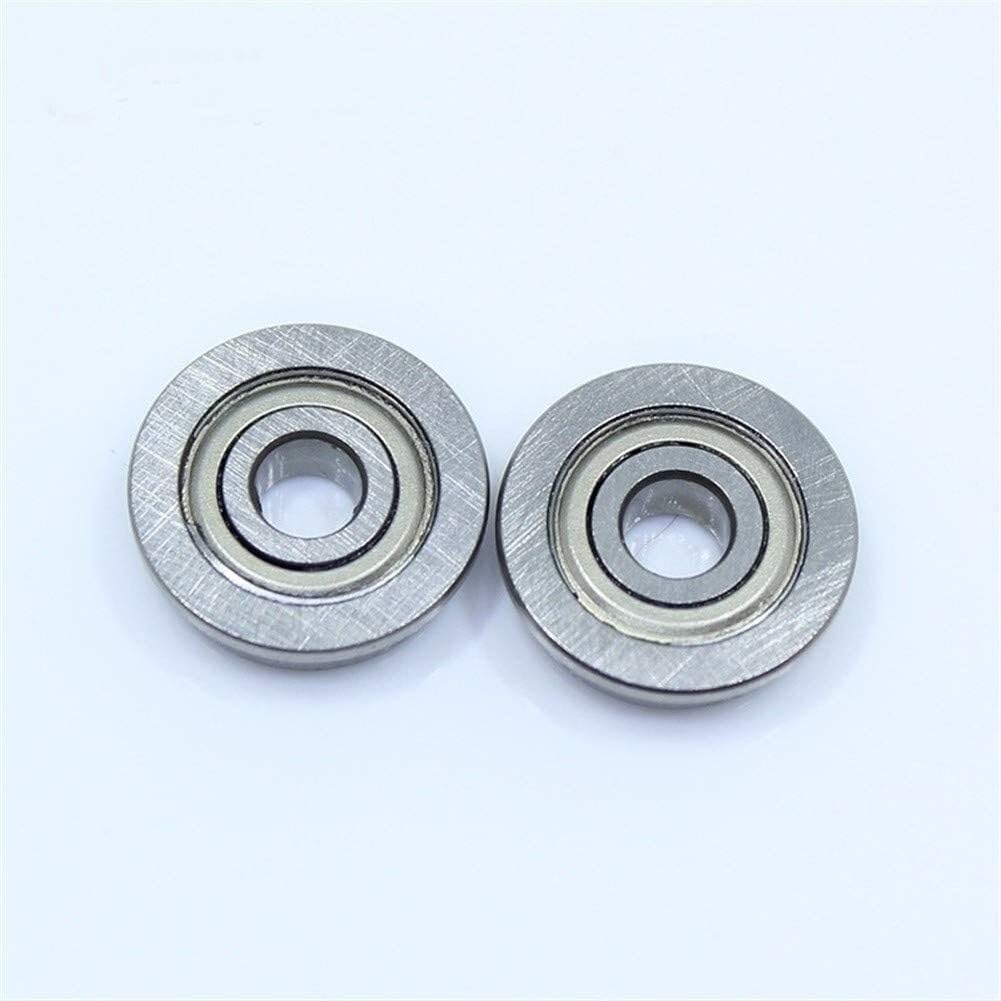 Rodamientos Sellados, TMP1105 Rodamientos de bolas con brida 10 piezas Rodamiento F604ZZ rígido ABEC-1 Tamaño 4x12x4 mm acero cromado