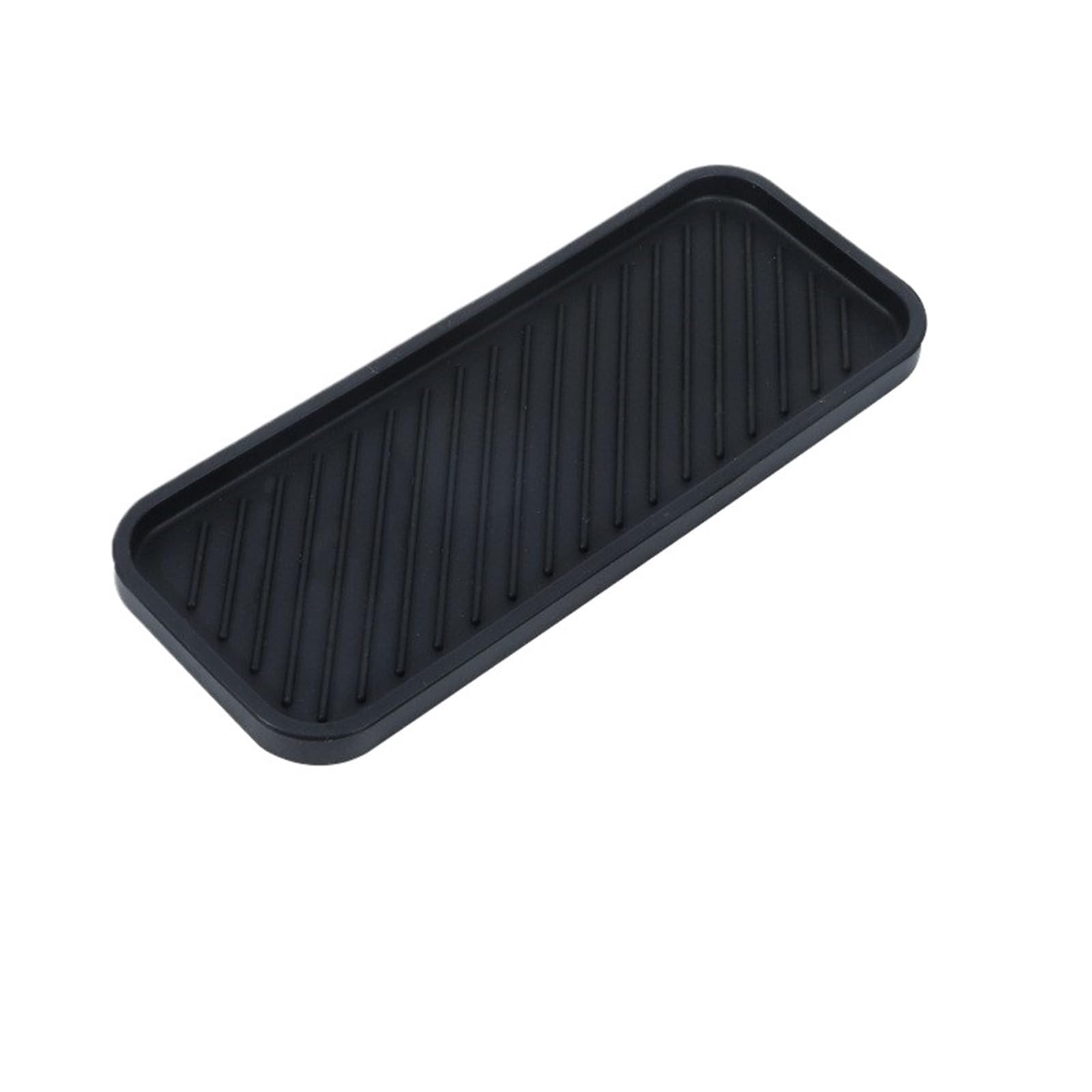 3Pcs Silicone Drain Tray Soap Pad Bathroom Countertop Storage Draining Kitchen Sink Sponge Holder Dispenser for Soap(Black)