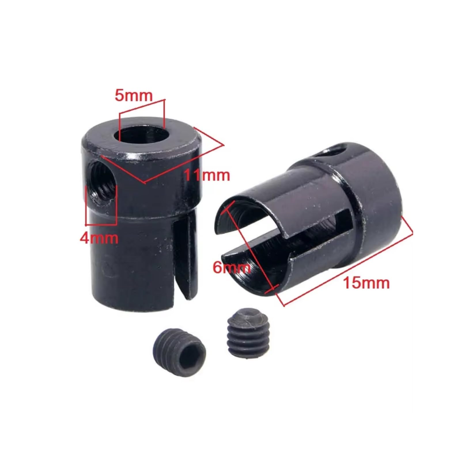 ModèLes RéDuits Rc pour HSP 94101 94102 94103 94107 94111 94123 1/10 2 Pièces Métal Joint Universel Cup B RC Voiture pour Buggy Camion Pièces Rechange(Silver)