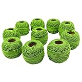 kugelanke gebraucht  Baumwollfaden Strick Occhi Kugelanker Crochet Set mit 10 Stück Stickgarn