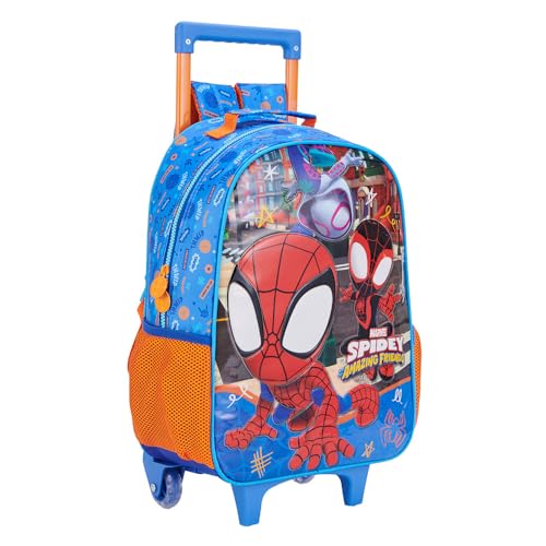Mochila de Rodinhas com Alças Escolar 16 Spidey X1