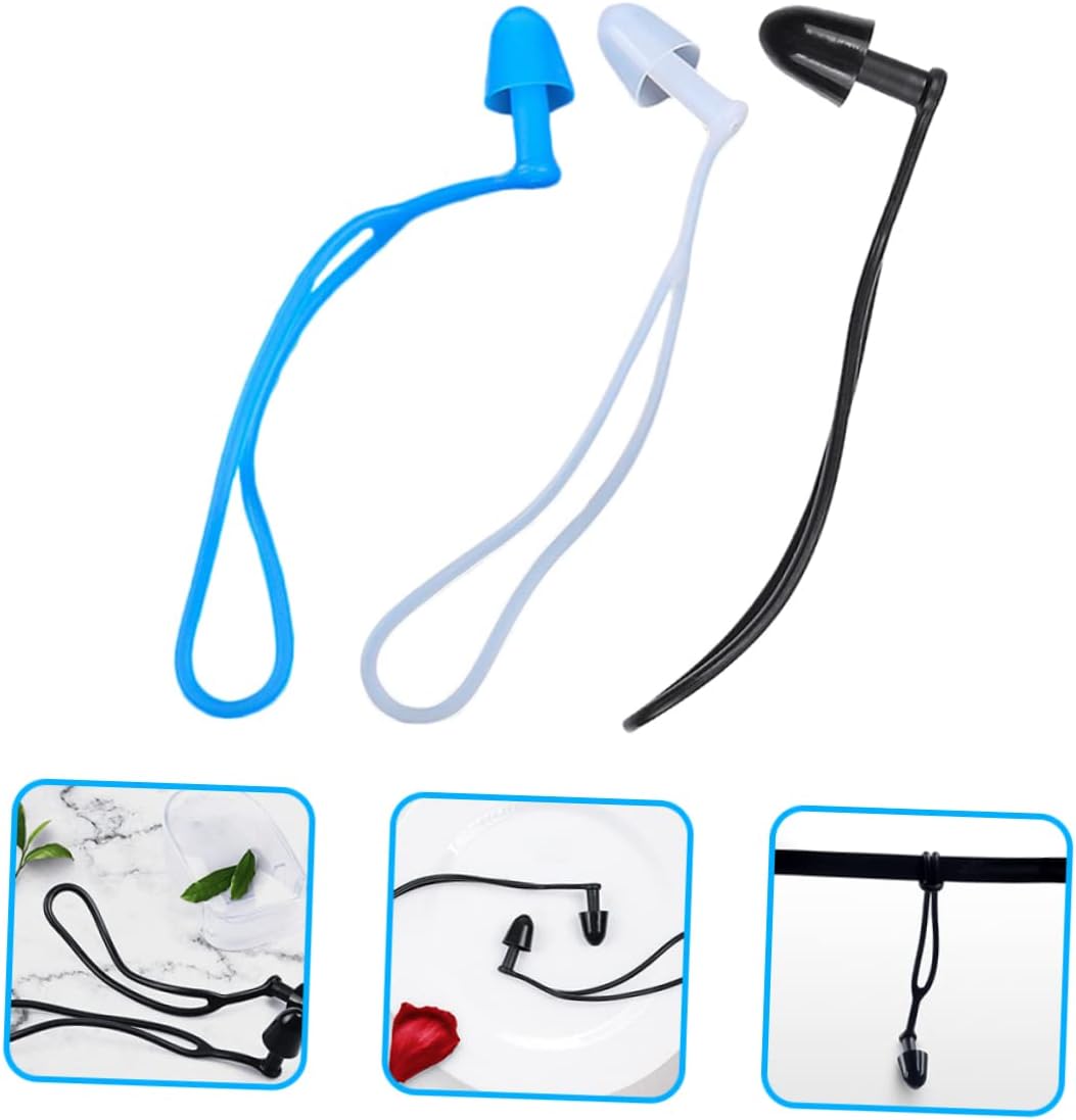 3pairs Silicone Ear Plugs for Swimming Adult Boys and Girls Ear for Surfing Snorkeling and Water Sports Comfortable Fit for Minimal Hearing Disruption