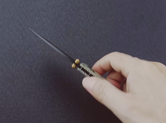 EDC Folding Pocket Knife, 3'' Razor Sharp Coated Finish, Plain Edge, Grivory Handle with Belt Clip, Thumb Stud Manual Open (Black Blade)