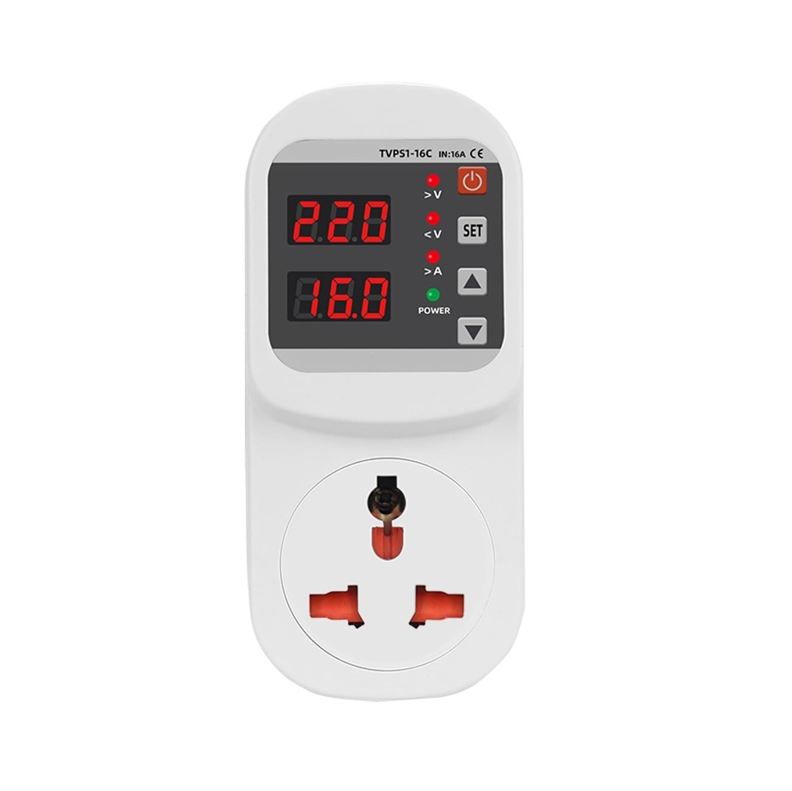 Protector de corriente ajustable de 16A para evitar cortes de luz imprevistos 3