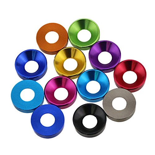 M2.5 Countersunk Washers,Aluminium Alloy,PK20,Jewelry Blue