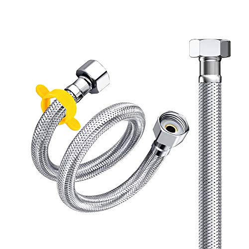 接続用フレキホース フレキパイプ 取り付けホース セット 水道用 水道管延長 呼び13 G1/2ナット (60cm 2本セット)