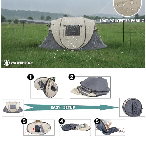 Carpa Pop Up para 4 Personas, Ligera y Espaciosa miniatura 5