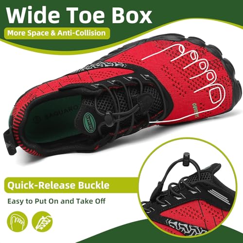 Image of SAGUARO Womens Mens Barefoot Shoes Minimalist Trail Runner Wide Toe Box Zero Drop Outdoor Cross Training Shoe