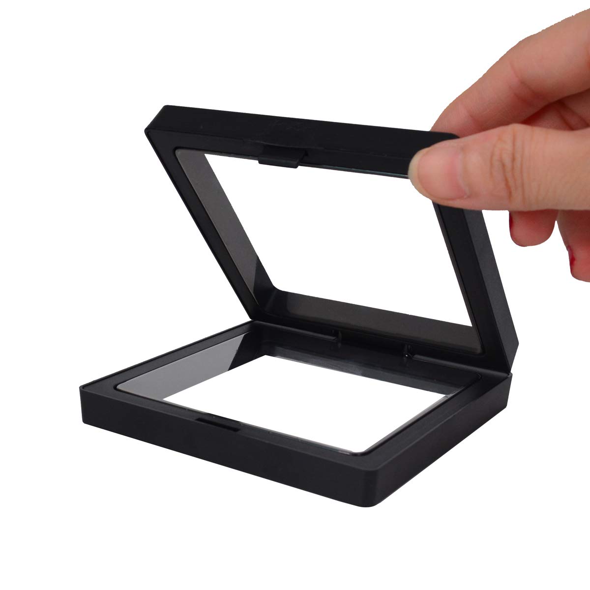 3D-Präsentationsständer Quadratisch – 7 X 7 Cm, Schwarz, 4 Stück, Für Medaillons, Münzen, Schmuck