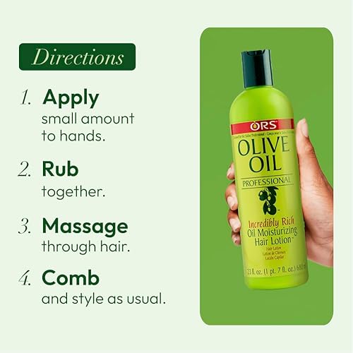 Miniatura 10 de ORS Aceite de oliva profesional increíblemente rico loción hidratante para el cabello, 23 onzas (paquete de 1)