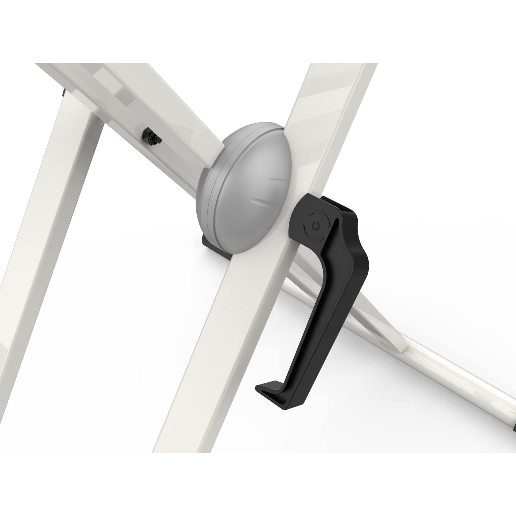 Audibax Onyx 130 Plus White - Supporto per Tastiera a Doppia Forbice - Supporto per Tastiera Musicale Elettronica - Sistema di Regolazione con Snodo Sferico Easy Lock - Carico Massimo di 65 kg