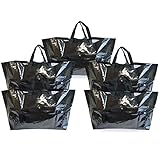 Giant Reusable Tote Bags for Carrying Bulk Items, Extra Large Shopping Bags, Heavy Duty Wipeable &...