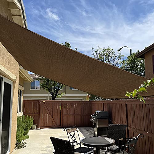 Image of KANAGAWA 10'X12' Sun Shade Sail Brown Curved Rectangle Customizable