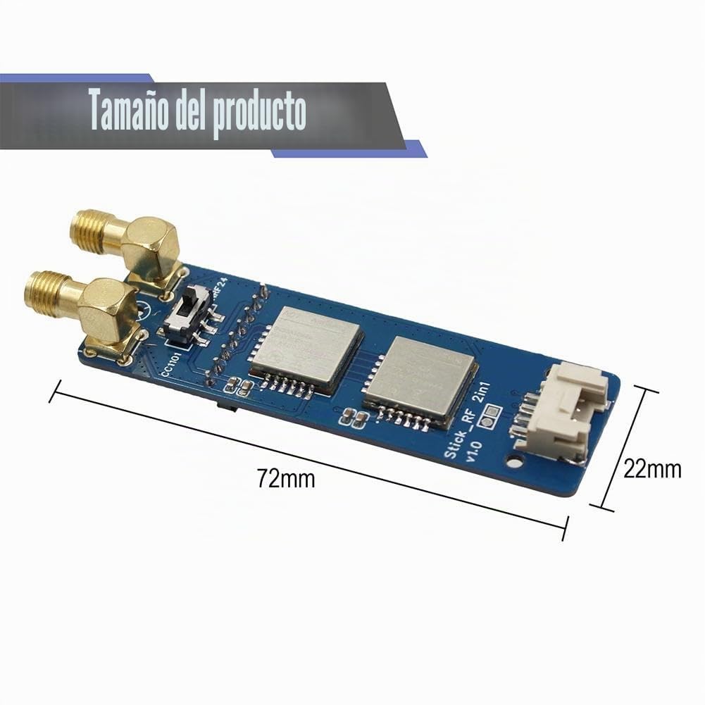 DAZZLEEX Para M5Stack StickC Plus 2 en 1 Módulo RF CC1101 NRF24 IoT Placa de Desarrollo con antenas y cable Grove para proyectos de comunicación inalámbrica (con cáscara)