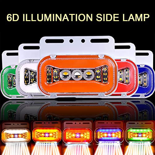 2 Peças Led Luzes Indicadoras Laterais De Caminhão De Carro Sinalizador Externo Lâmpada De Advertênc