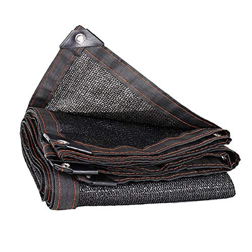 DUCCM 95% Garden Fabric Sun Block Mesh Pergola Cover Canopy, Plants Sunblock Shade Net Cloth with Grommets for Barn Kennel (Color : Black, Size : 2x2m/6.6x6.6ft)
