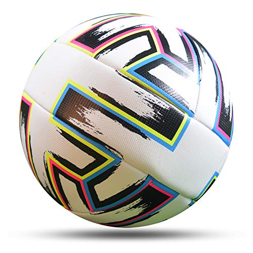 Futuretech's Latest Football Standard Size 5 Machine Stitched PU Material Sports League Training Ball This can be Used Indoors and Outdoors with Good Foot Feel Strong Durability, White