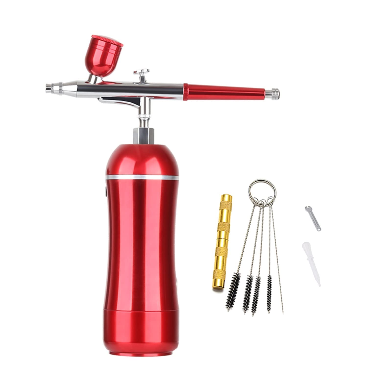Pistola a spruzzo per pittura Kit compressore intercambiabile wireless con pistola a spruzzo aerografo a doppia azione per modelli artistici Pittura per il corpo Artisti Trucco per unghie Ta