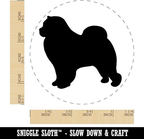 Miniatura 2 de Chow Chow Dog - Sello de goma sólida para sellar planificadores de manualidades, tamaño grande de 1-14 pulgadas