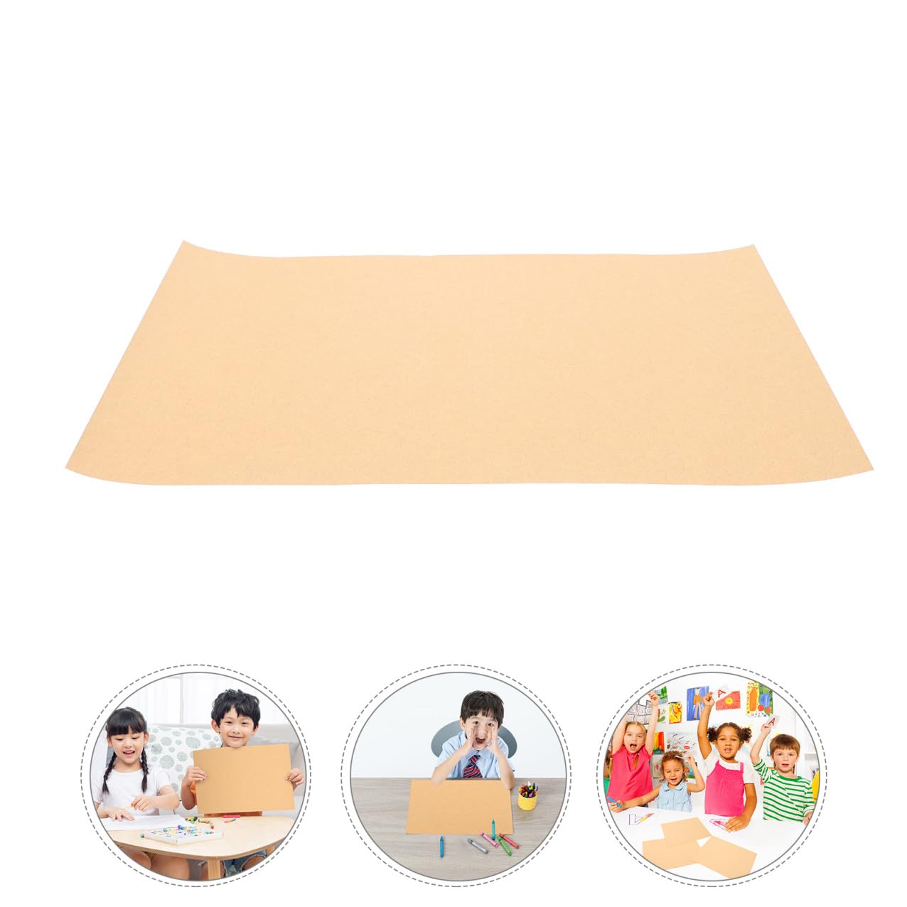 TEHAUX 100 Pcs Carton de Peinture Kraft A4 pour Dessin Garçon et Filles Cartons D'écriture Soi-même Pratique pour Loisirs Artistiques