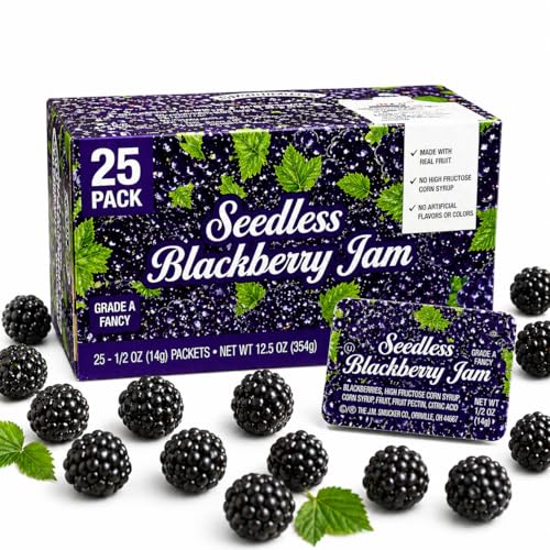 Blackberry Jam Single Serve Packets – 25 Count (0.5 oz