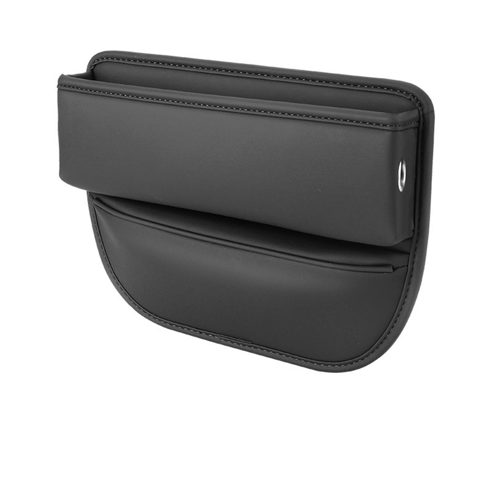 DASJKDI 1PC Leather Car Organizer Box Seat Slit Gap Pocket Multifunctional Driver Storage Holder Auto for car(Black-1pc)