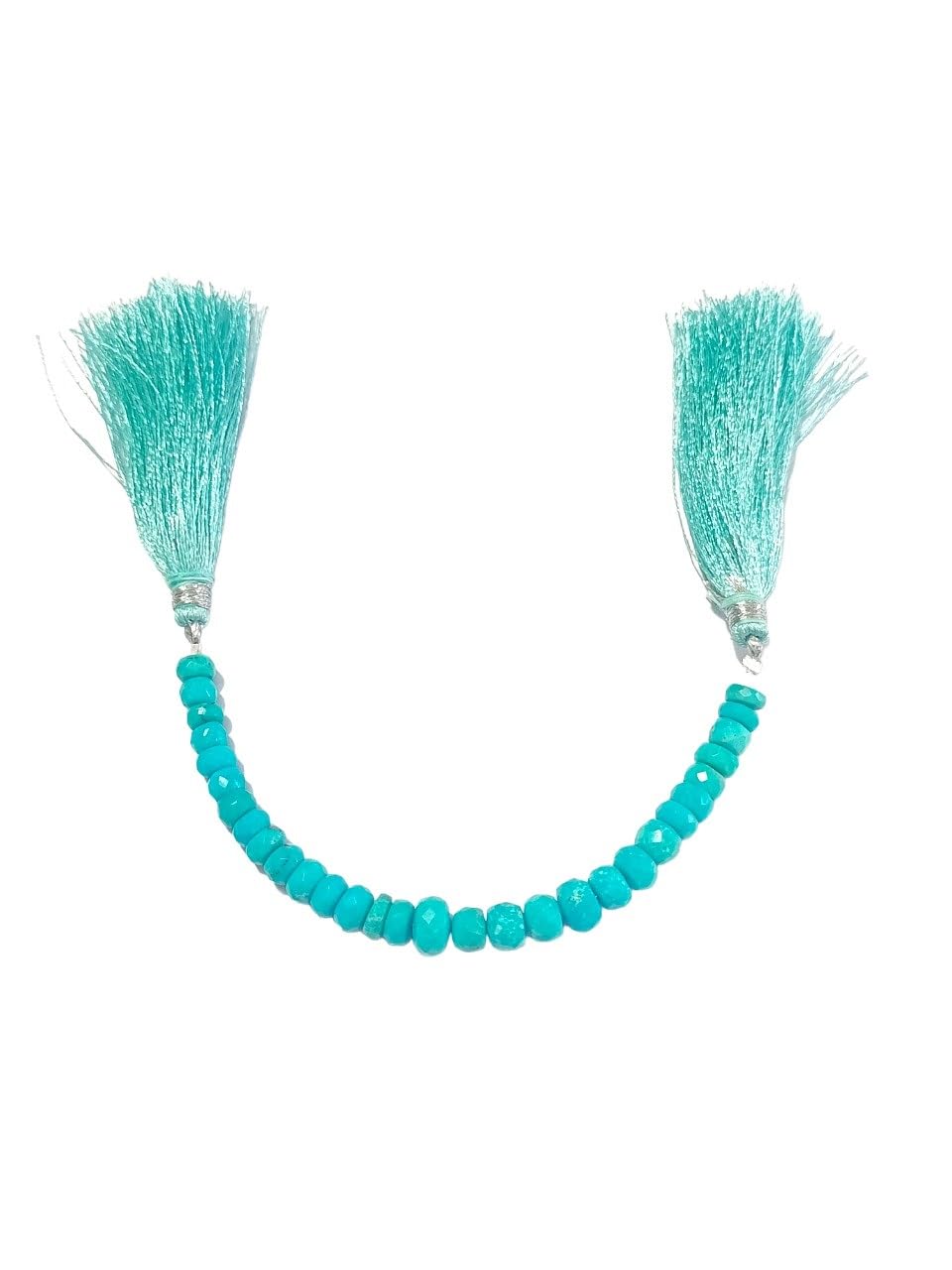 Perline rotonde sfaccettate in turchese naturale dell'Arizona, 1 filo di 10 cm, qualità AAA, pietre preziose turchesi, da 5 a 7 mm, utilizzate per collane, bracciali, orecchini e perline artigianali