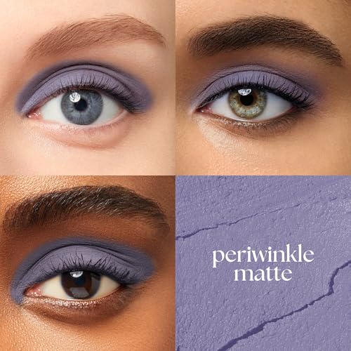 Image of Julep Eyeshadow 101 Cream-to-Powder Waterproof Shadow Stick - Periwinkle Matte - Long-Lasting, Crease-Proof, Light Blue Purple Matte Cream Eyeshadow with Built-in Smudger