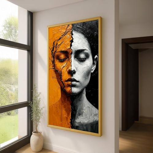 Peinture à l'huile sur toile grand format pour réveiller un mur blanc triste