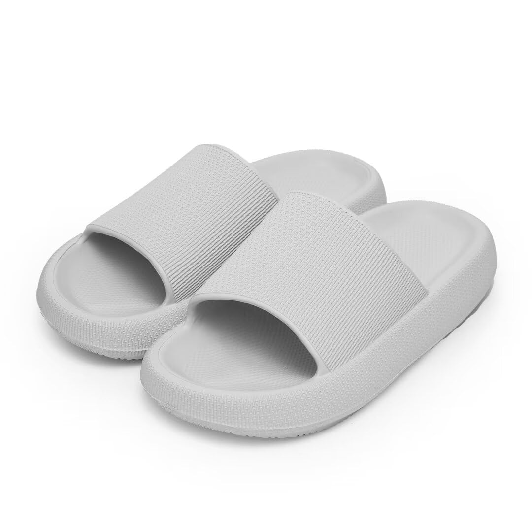 Pillow Slippers for Girls Boys, Kids House Slides Sandals Shower Bathroom Non-Slip Open Toe Quick Drying Soft Comfy Thick Sole Cushion Platform Shoes