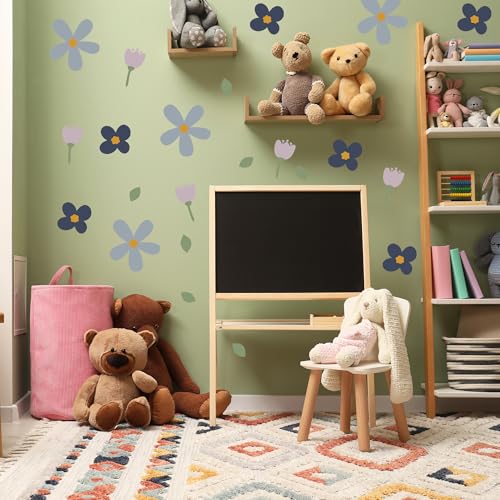 Vinilos decorativos de flores Boho para pared 6 hojas miniatura 5