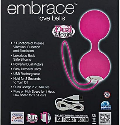 Cal'Exotics Bolas Chinas Vibradoras, Color Rosa - 1 Bolas